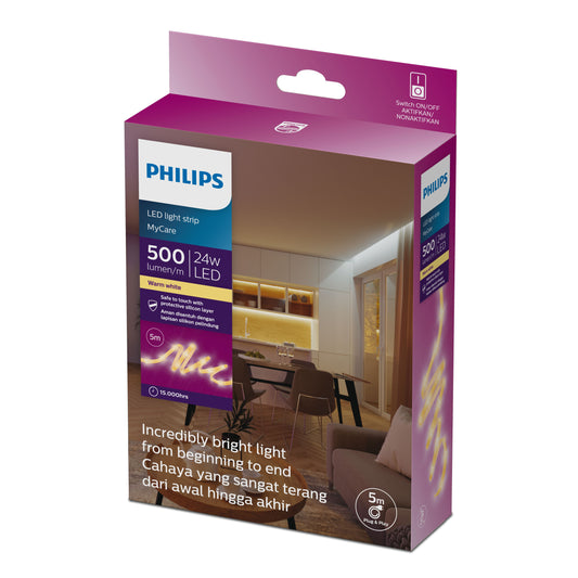 Philips MyCare Light Strip – 24 V Plug-&-Play – 5 m or 10 m – 2700 K / 4000 K / 6500 K (Cord Set Included)