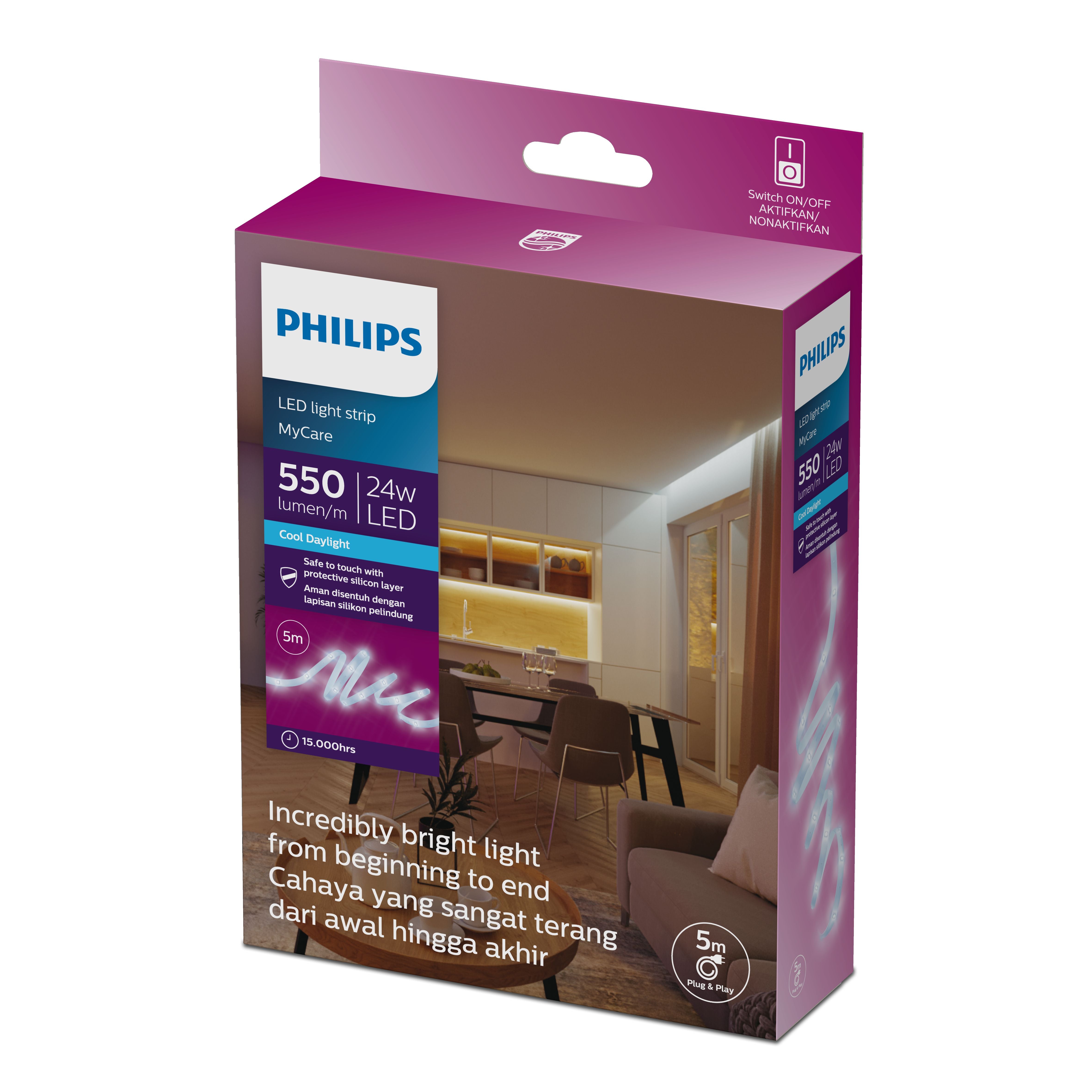 Philips MyCare Light Strip – 24 V Plug-&-Play – 5 m or 10 m – 2700 K / 4000 K / 6500 K (Cord Set Included)