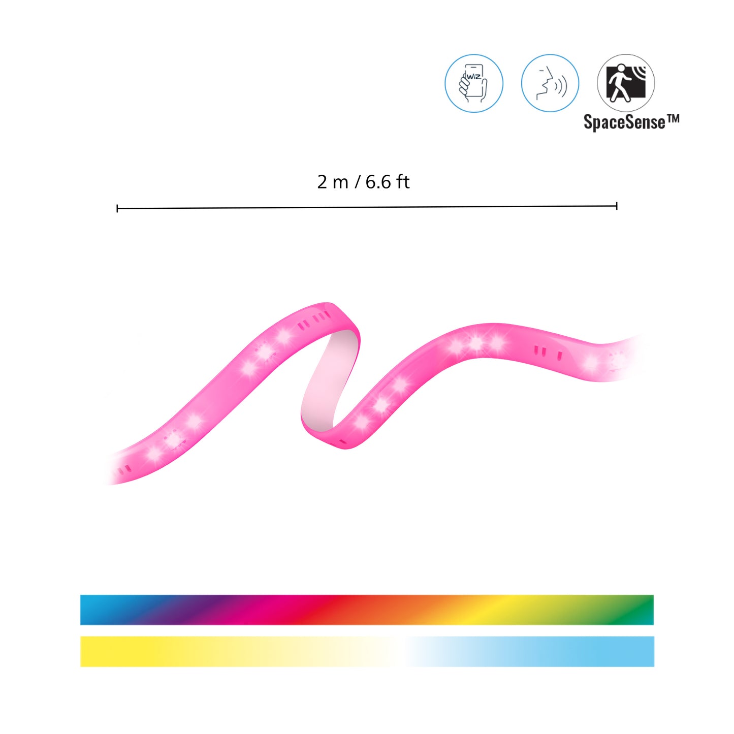 WiZ Smart Strip 2m - 2m Starter Kit - (Extendable with 1m extensions - up to 10m max) RGBW