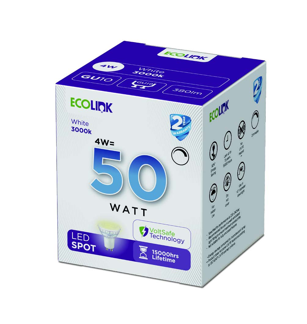 LED GU10 Phillips Ecolink 4w Dimmable
