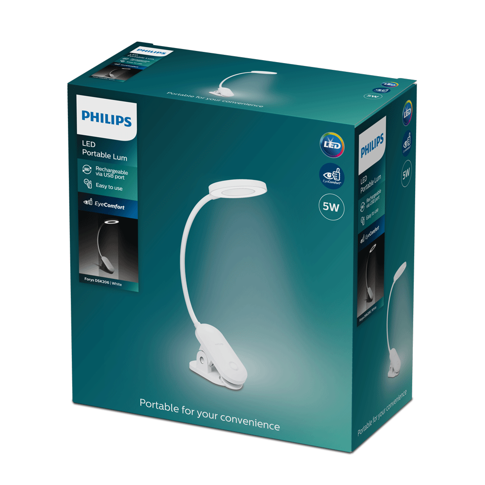 Philips Portable light - built-in battery Forys Clip DSK206 5W 40K W USB