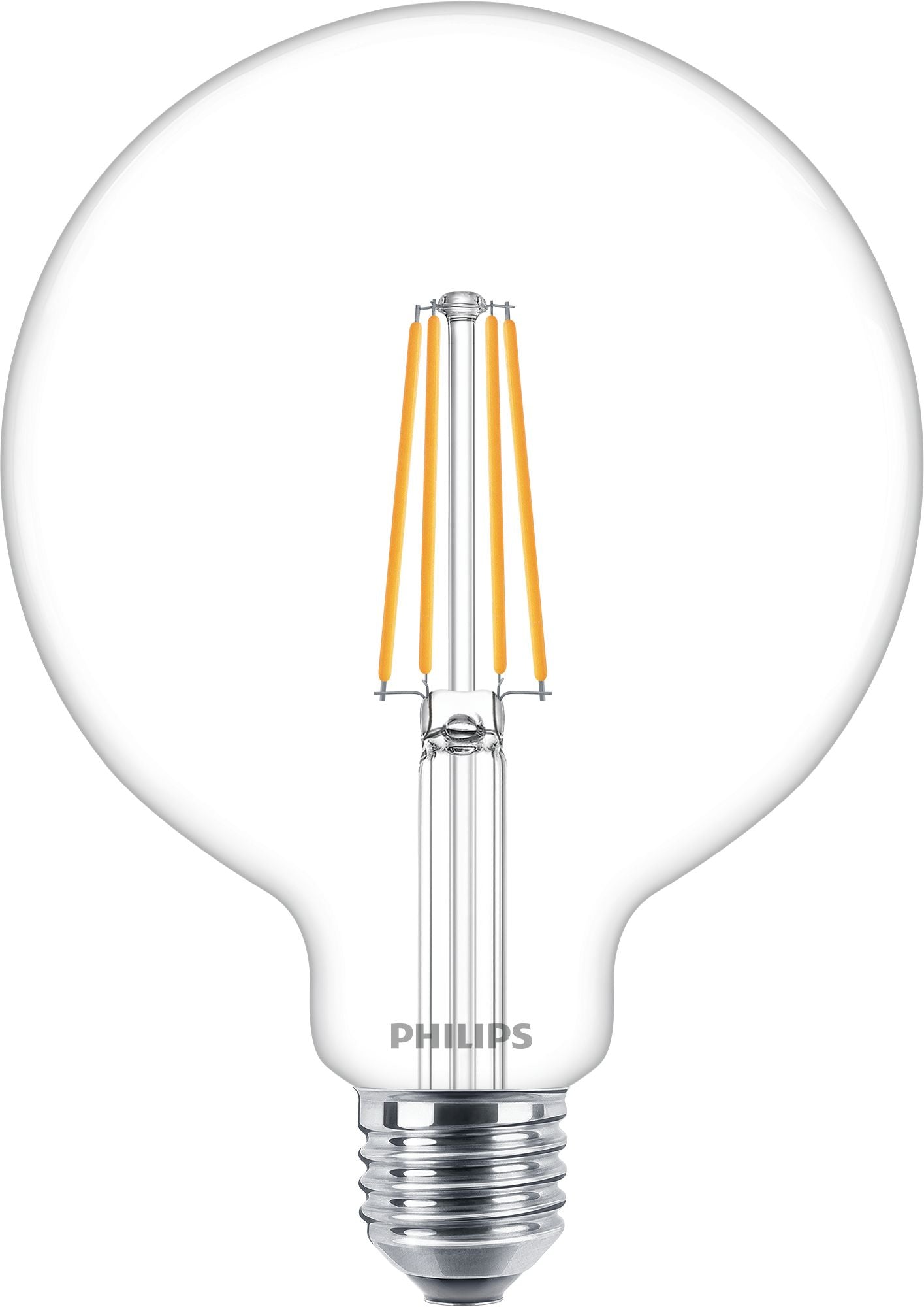 Philips LED Classic G120 6W 806 lm Clear Filament, Dimmable, E27