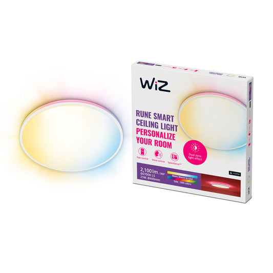 WiZ Rune Smart Ceiling Light 21W Full Colour Dual-Zone | Wi-Fi | Works with Alexa & Google