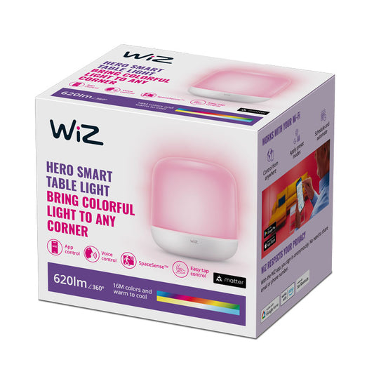 WiZ Hero Smart Table Lamp Full Colour | Wi-Fi | Works with Alexa & Google