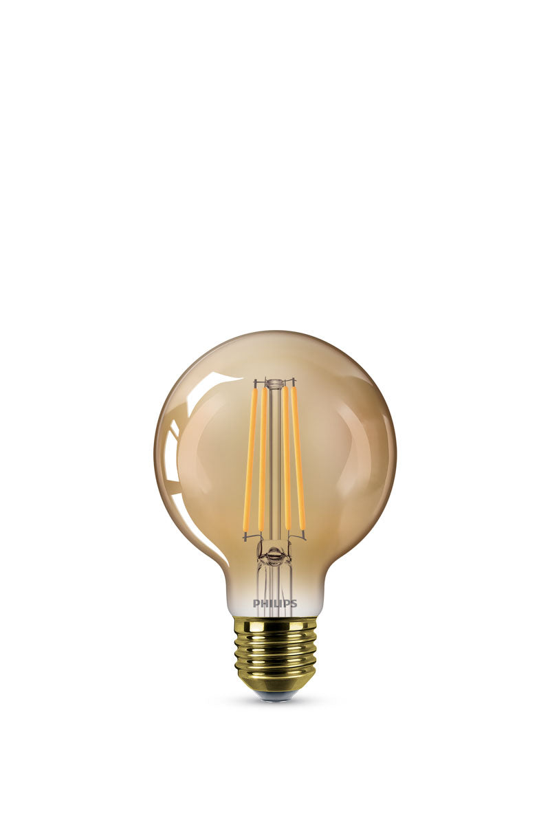 Philips LED Classic G80 5.8W 640lm Gold Dimmable E27