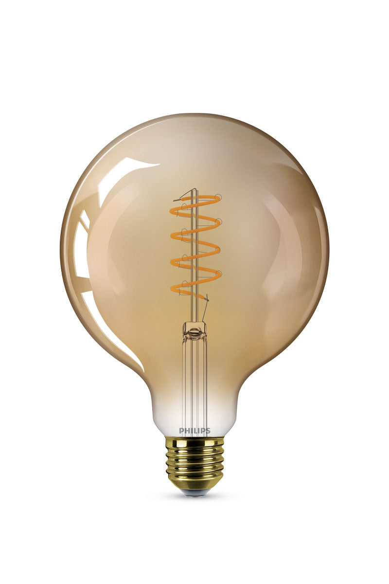 Philips LED Classic G120 7.3W 640lm Spiral Gold Dimmable E27
