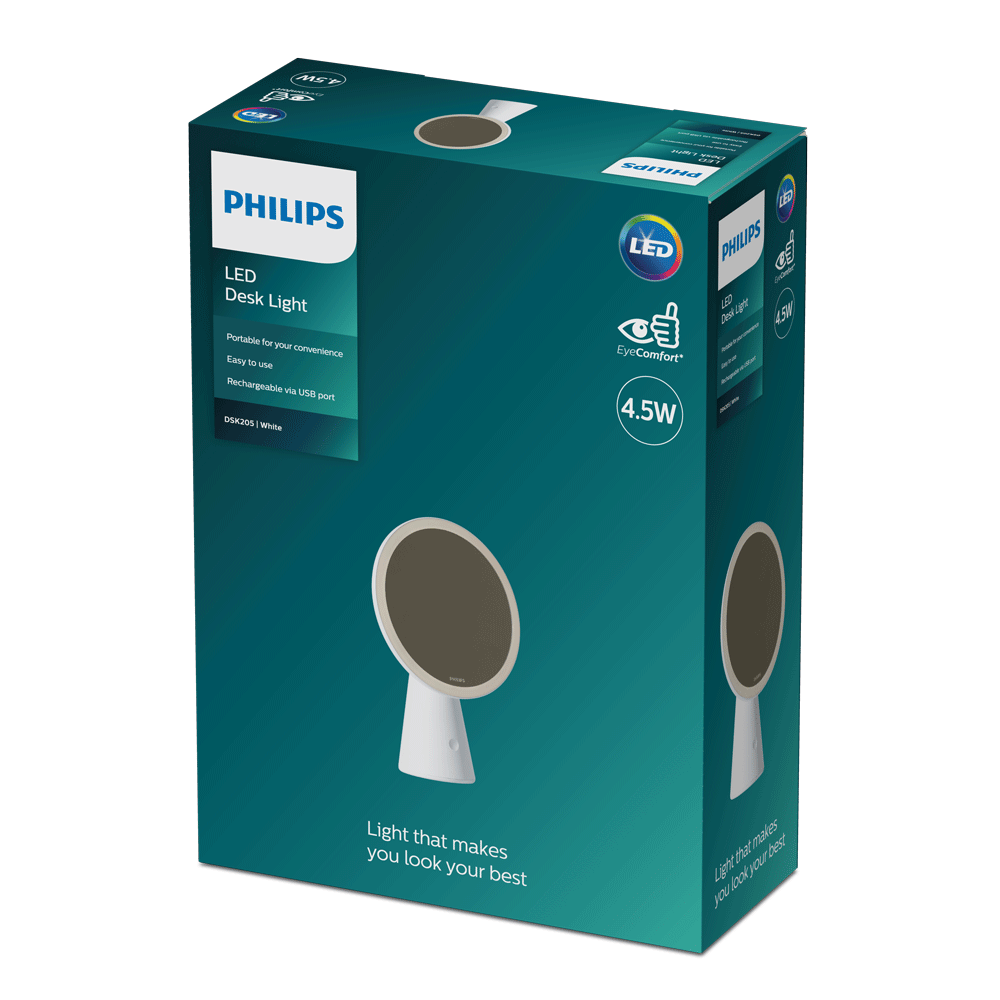 Philips Portable light - built-in battery	Mirror DSK205 PT 4.5W 30-50K W USB 02
