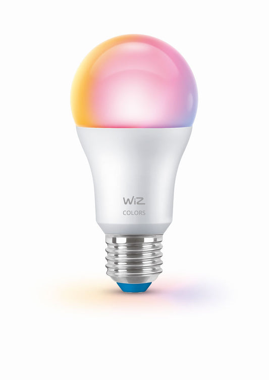 WiZ A60 Smart Bulb E27 8W (60W Eq) Full Colour Up to 806 lm | Wi-Fi | Works with Alexa & Google
