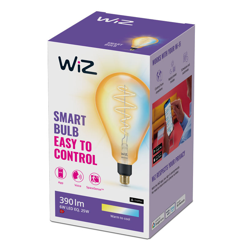WiZ Smart classic filament bulb - clear PS160 E27 TW