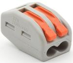 PCT-212 grey two-way connector with orange levers