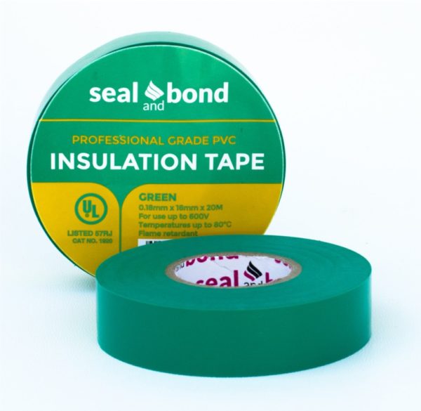 Green Seal & Bond PVC insulation tape roll with product label