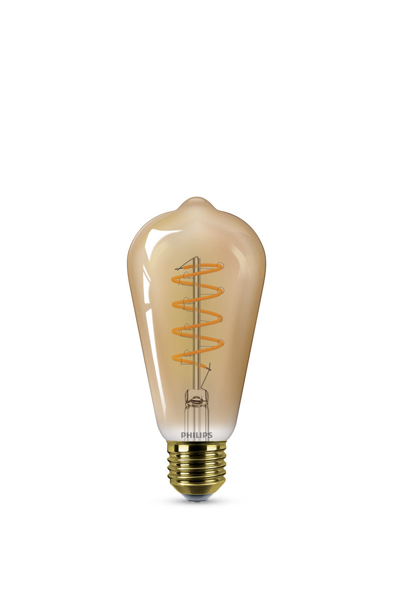 Philips LED Classic ST64 Pear 4W 250lm Spiral Gold Dimmable E27