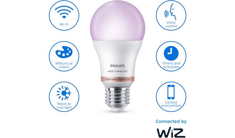 Tegne forsikring Stationær Vandre Philips Smart LED Bulb A60 E27 - with WiZ connected – The Light Shop